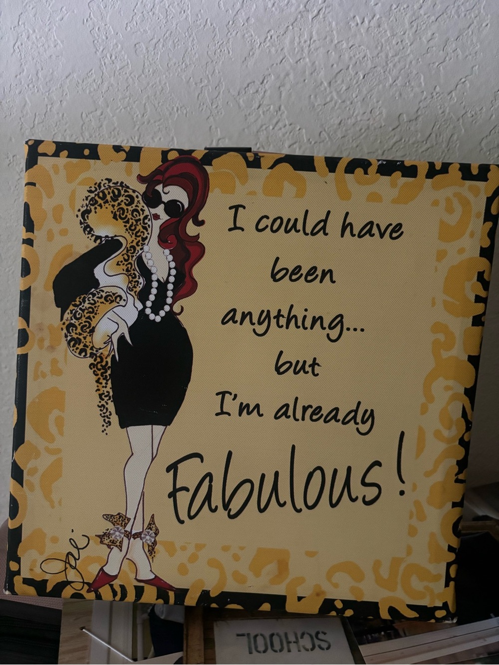 Fabulous Woman Wall Art - Yellow and Black
